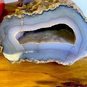 Blue agate geode caves